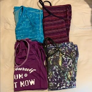 Lot of 4 Lululemon Athletica tanks! (Size 4 and 6)